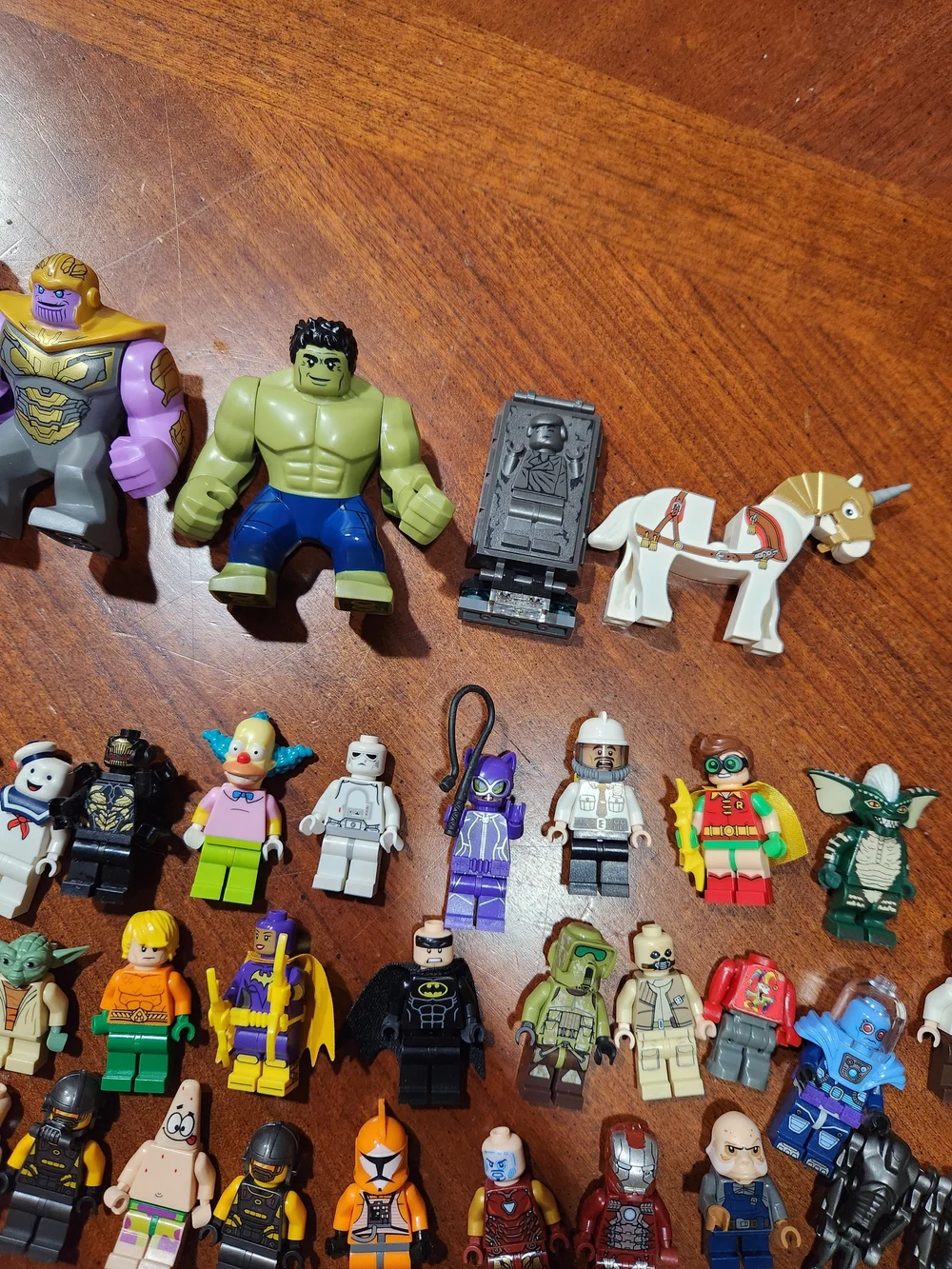 Lego Minifigure & Accessory Lot with Purple, Green, White, Black, Yellow Accents
